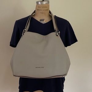 Gray Michael Kors Hobo Leather Bag